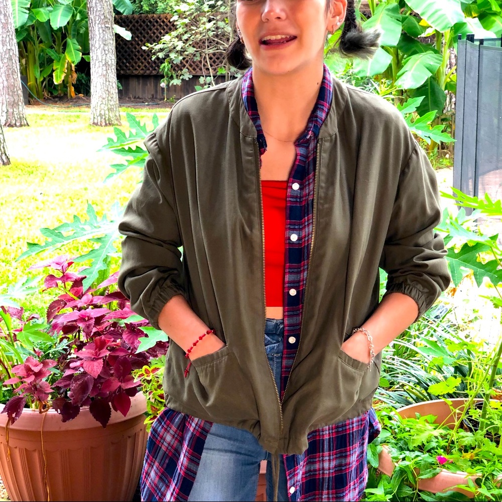 Army green bomber
